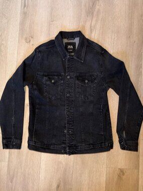 Zara Black Jean Jacket - Large